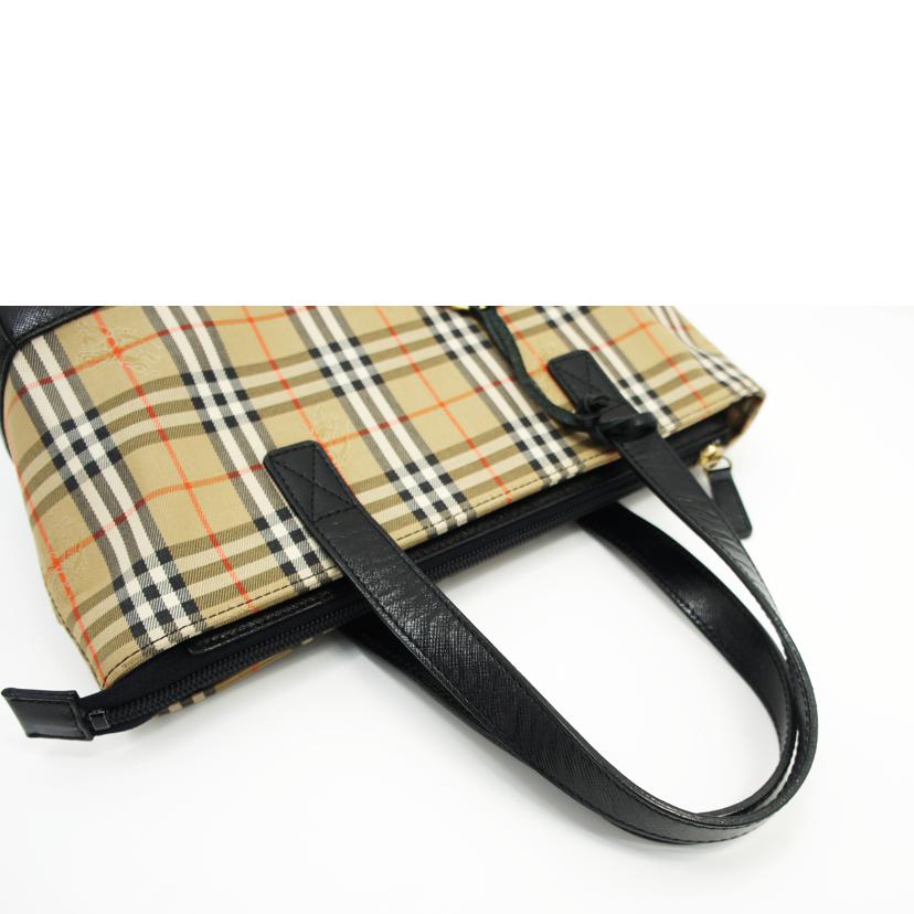 BURBERRY バーバリー/ノバチェック柄キャンバスハンドBE／BK//ABランク/75