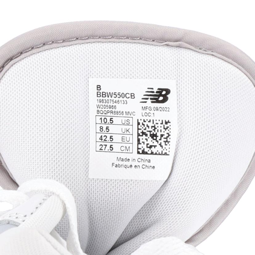 NB ニューバランス/ウィメンズ550／ホワイト／グレー/BBW550CB//ｻｲｽﾞ:27.5cm/Aランク/01