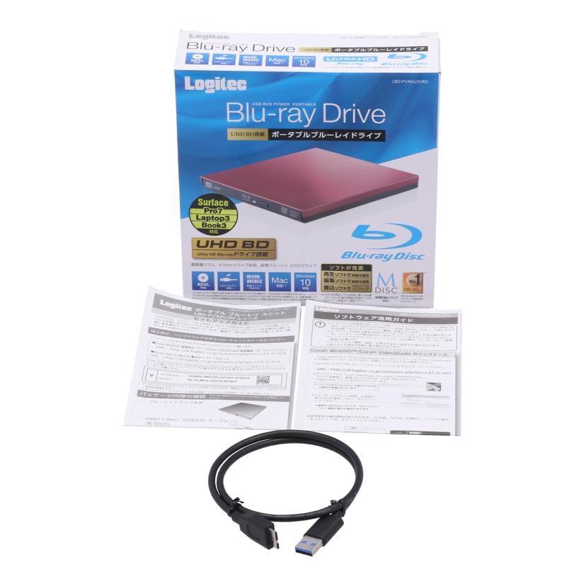 Logitec ロジテック　/ポータブルBDドライブ/IBD-PVA6U3VRD//0CG823700403C/Bランク/62