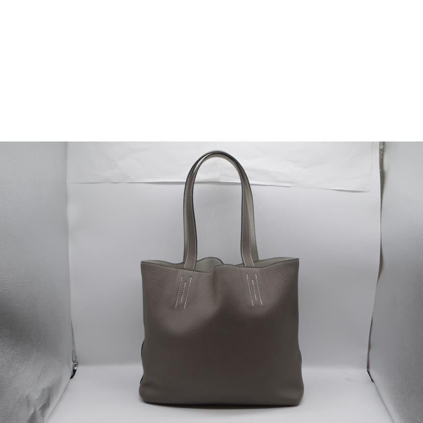 HERMES エルメス/ドゥブルセンス28／トリヨンクレマンス／エタン×パールグレー//D M********/Aランク/89