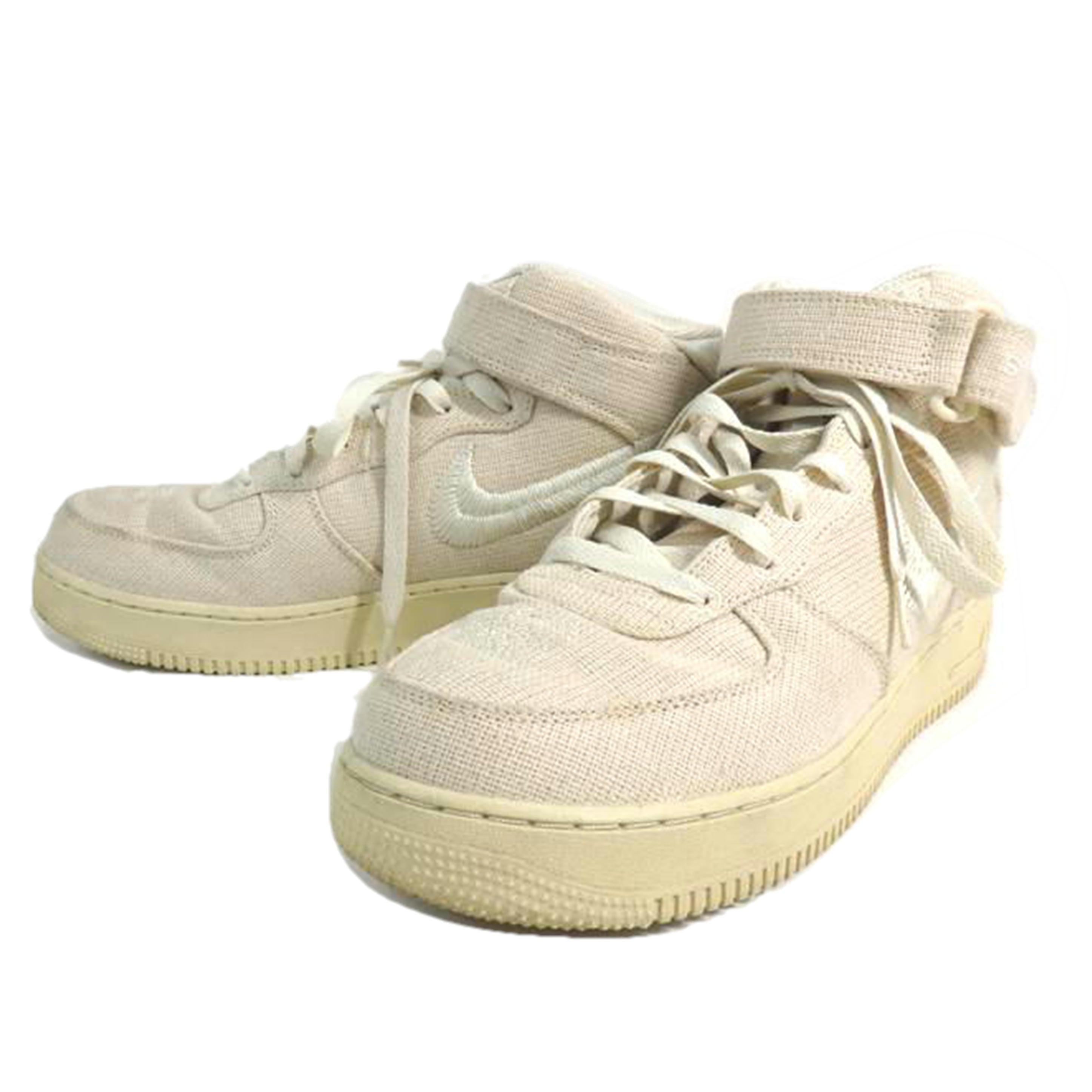 NIKE×STUSSY ナイキ/AIR　FORCE1　MID／27．0cm/DJ7841-200//Cランク/84