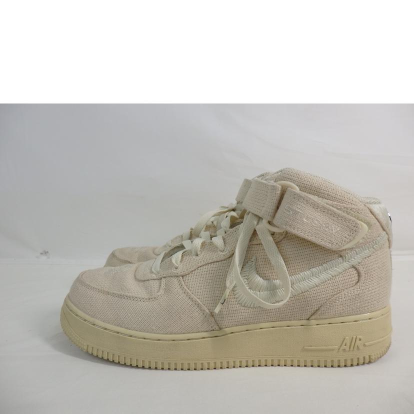 NIKE×STUSSY ナイキ/AIR　FORCE1　MID／27．0cm/DJ7841-200//Cランク/84