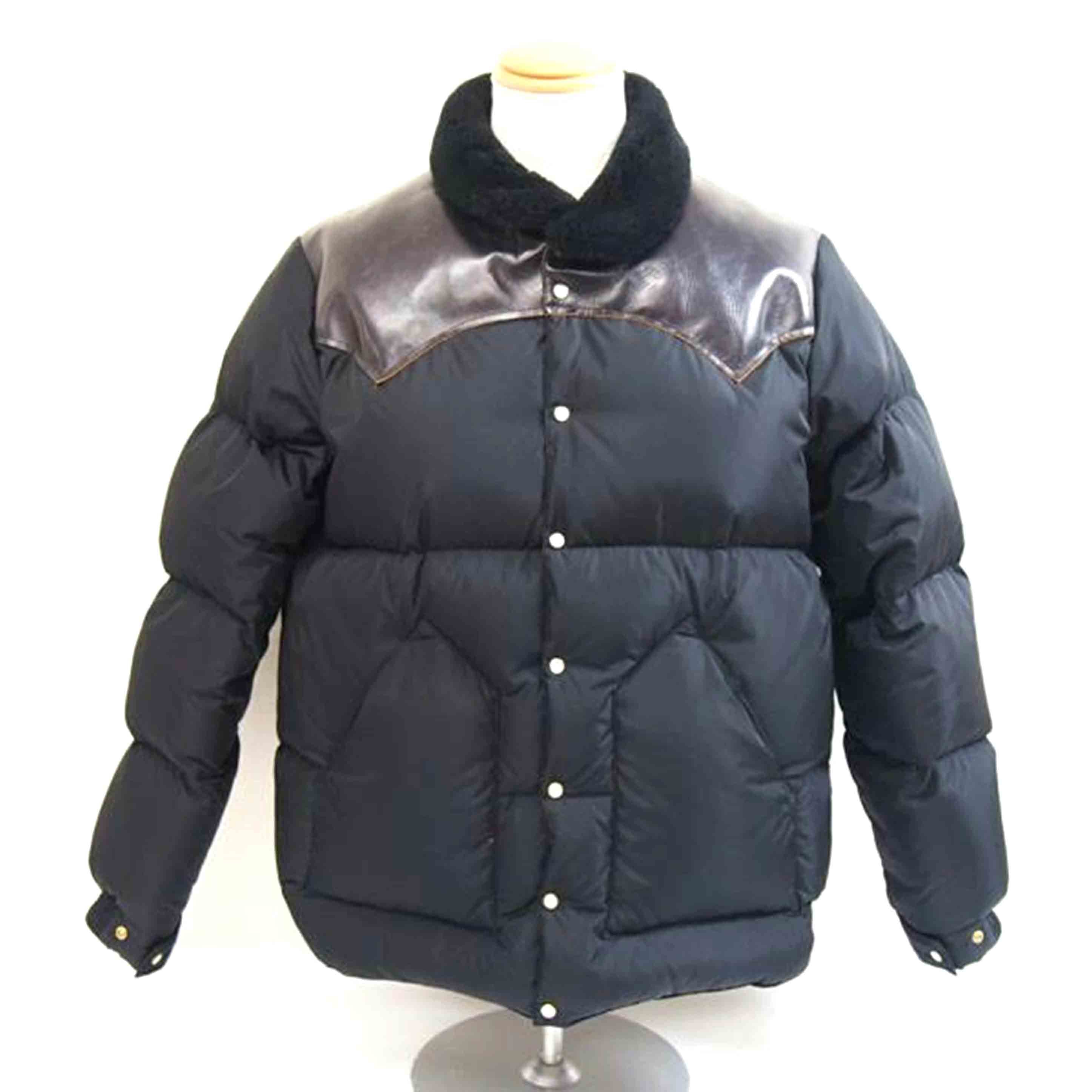 Rocky　Mountain　Featherbed ロッキーマウンテンフェザーベッド/レザー切り替えダウンベスト/290-242-24//ABランク/71
