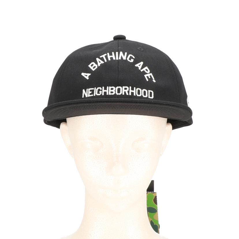 A　BATHING　APE ア ベイシング エイプ/×NEIGHBORHOOD　コラボキャップ//サイズ　F/Sランク/05