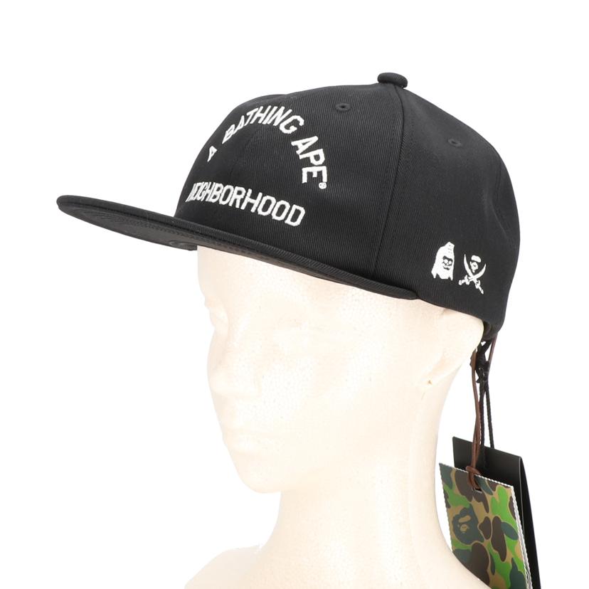 A　BATHING　APE ア ベイシング エイプ/×NEIGHBORHOOD　コラボキャップ//サイズ　F/Sランク/05