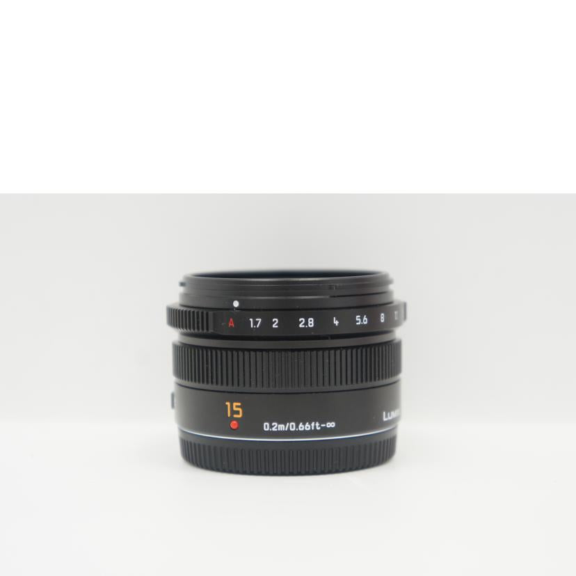 ＬＵＭＩＸ ルミックス/交換レンズ／ＬＥＩＣＡ　ＤＧ　１５ｍｍ／Ｆ１．７　/LEICA DG 15mm/F1.7 //106722/Bランク/75