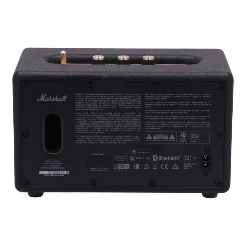 Marshall　 マーシャル　/ワイヤレススピーカー/Acton III//73400553T324A5C1483246/Bランク/75