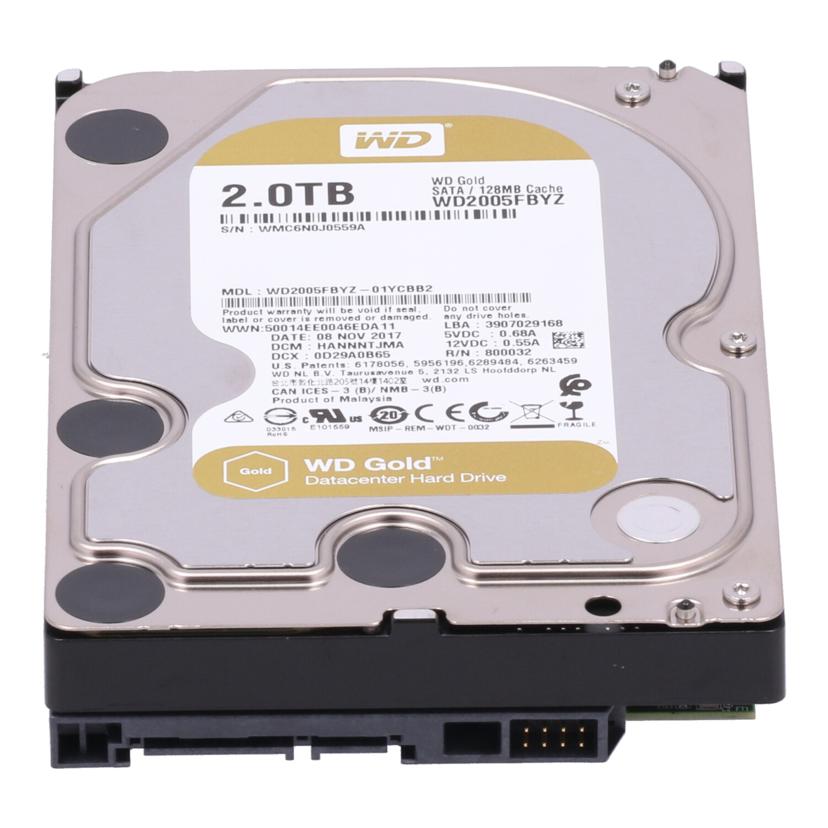 Western　Digital　WD ウエスタンデジタル　/内蔵HDD　3．5インチ　2TB　/WD2005FBYZ//WMC6N0J0559A/Bランク/75