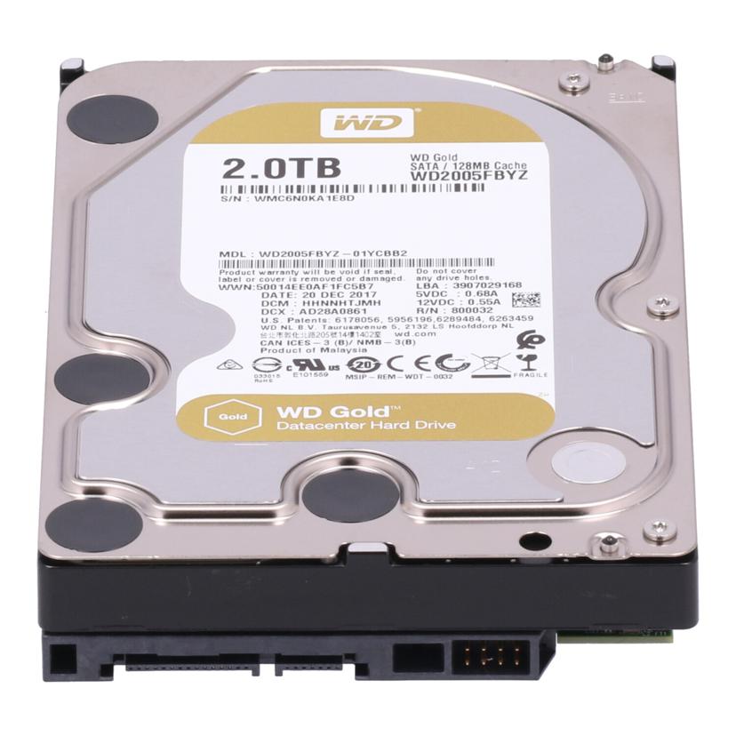 Western　Digital　WD ウエスタンデジタル　/内蔵HDD　3．5インチ　2TB　/WD2005FBYZ//WMC6N0KA1E8D/Bランク/75