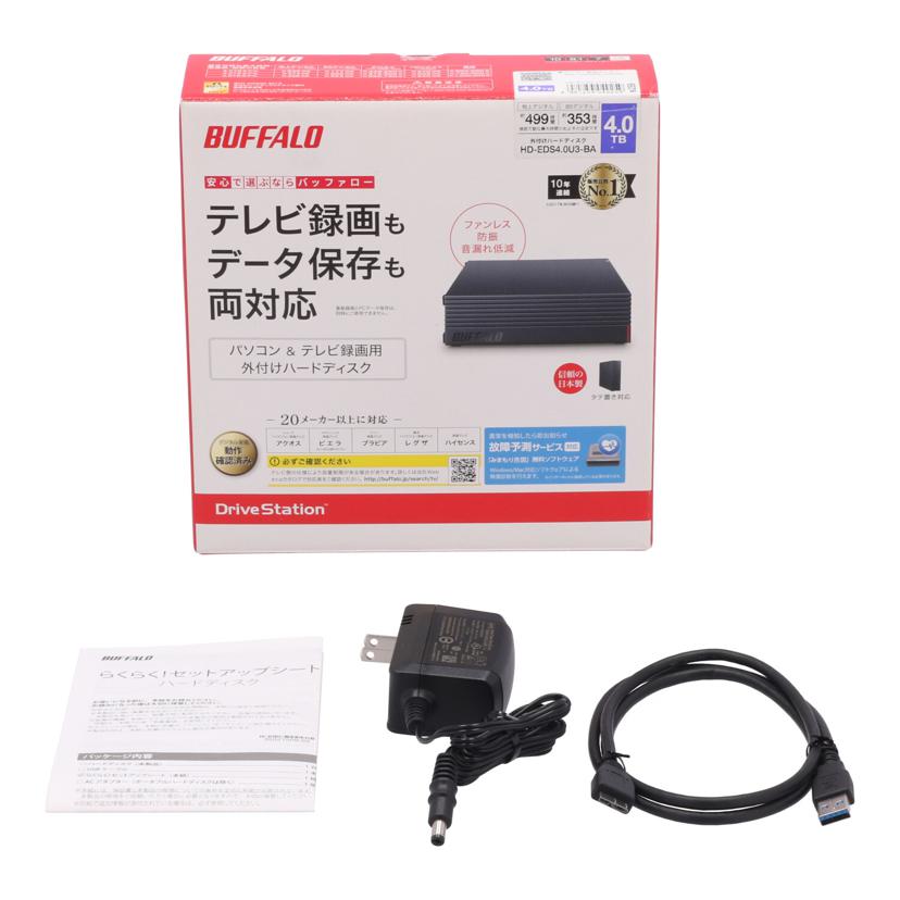BUFFALO バッファロー　/外付けHDD　4TB/HD-EDS4.0U3-BA//10492581206396/Bランク/77