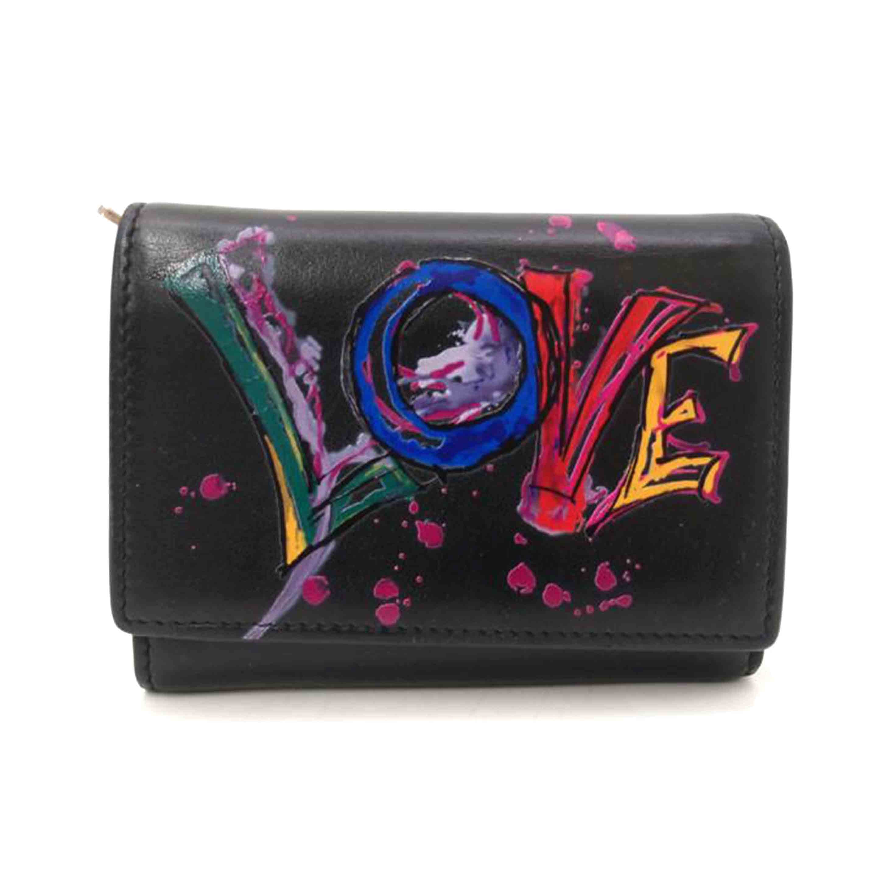 C．Louboutin クリスチャンルブタン/LOVEコンパクト財布／ブラック//ABランク/69