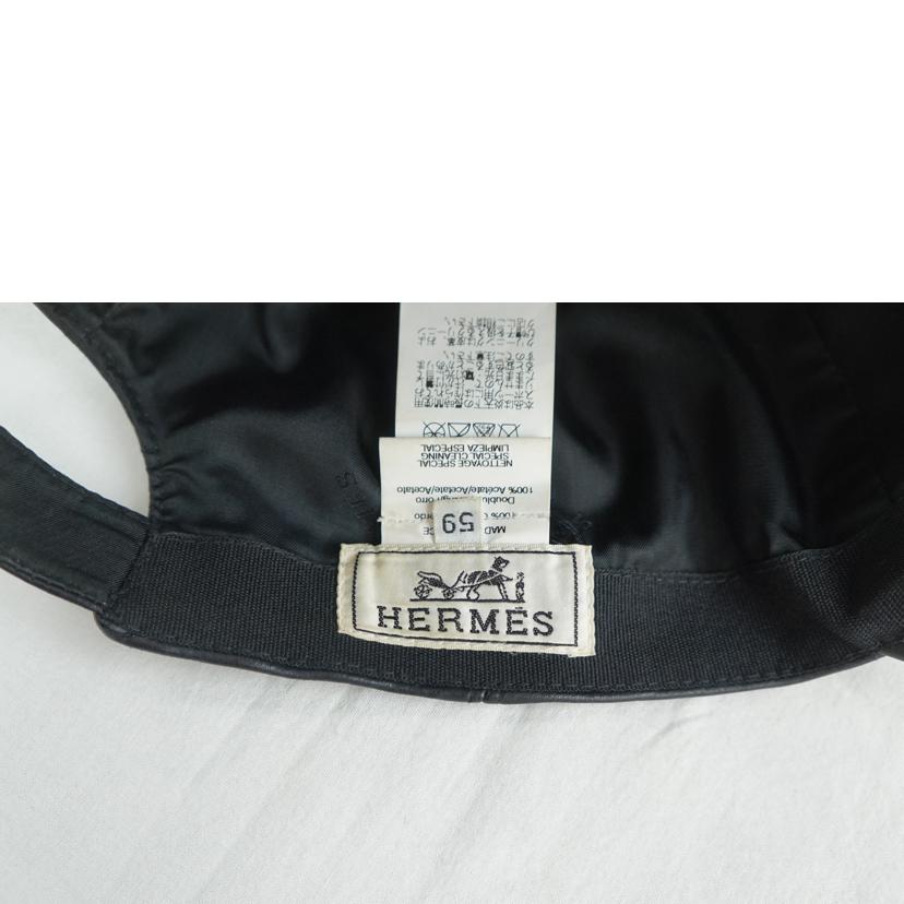HERMES エルメス/レザーキャップ//ABランク/67