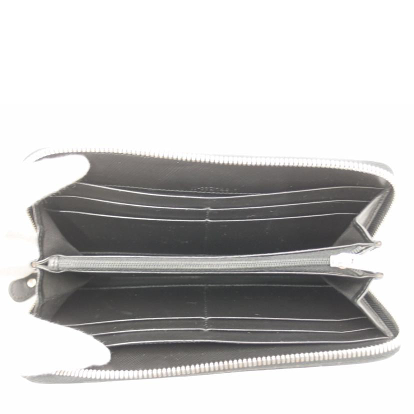 Ferragamo フェラガモ/ヴァラリボンラウンドファスナー長財布／ブラック/22B044//Aランク/69