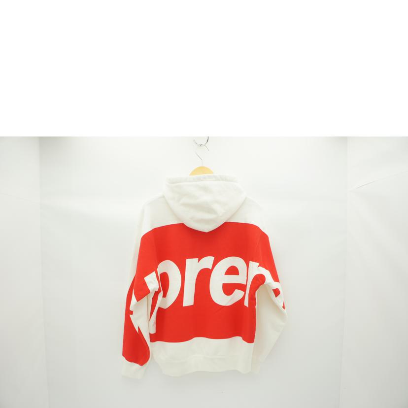 Supreme ｼｭﾌﾟﾘｰﾑ/パーカーバックプリント／ホワイト×レッド系//Aランク/19