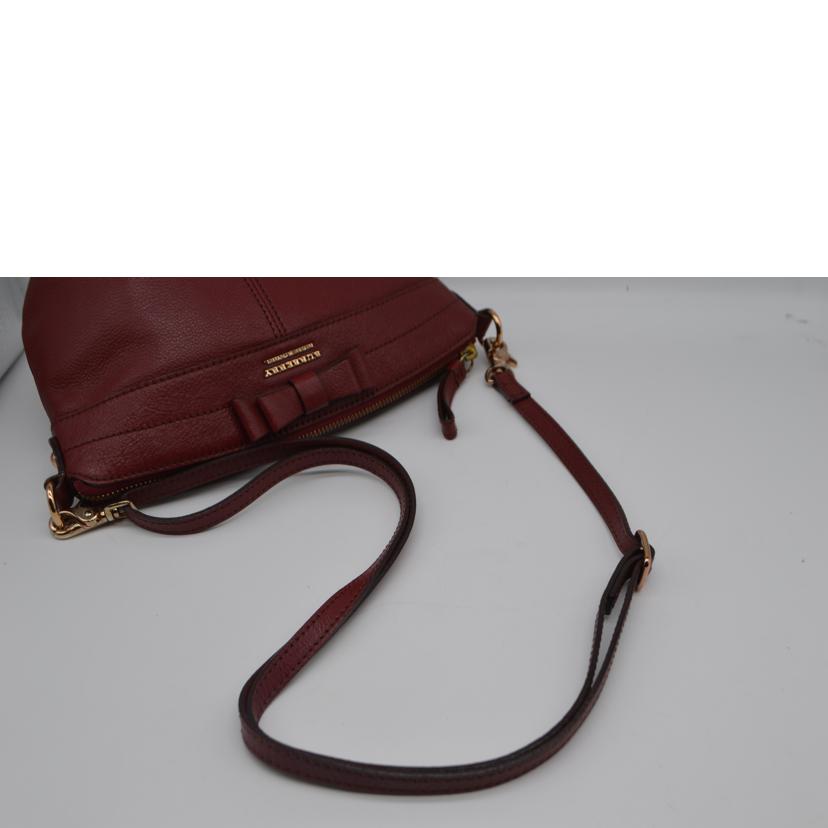 BURBERRY　 バーバリー/ノバチェックリボンレザーショルダー／ルージュ/E2108-603-16//ABランク/89
