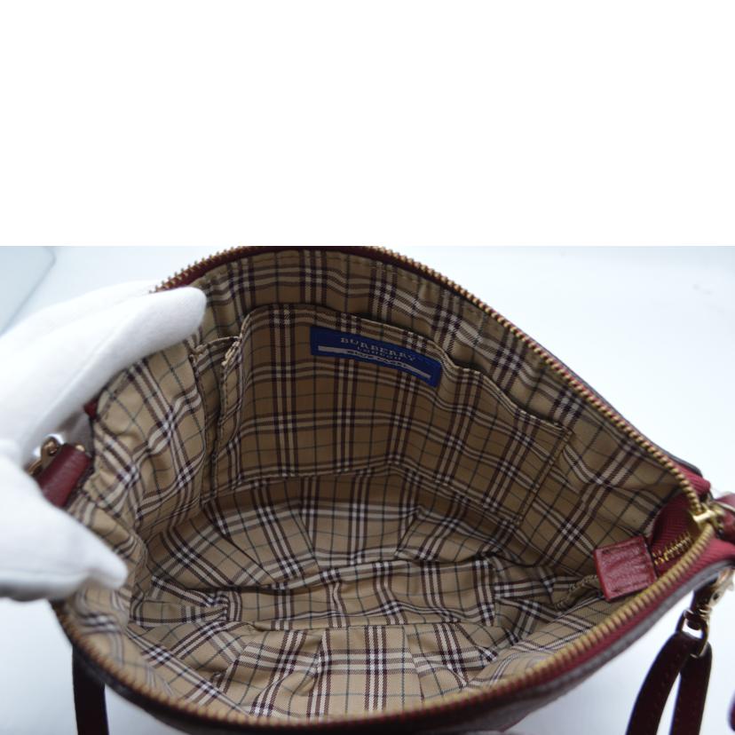 BURBERRY　 バーバリー/ノバチェックリボンレザーショルダー／ルージュ/E2108-603-16//ABランク/89