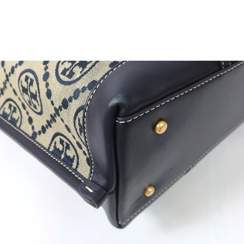 TORY　BURCH トリーバーチ/Tモノグラムバッグ／トリプルコンパートメントトート　ネイビ系　405/83312//Bランク/65