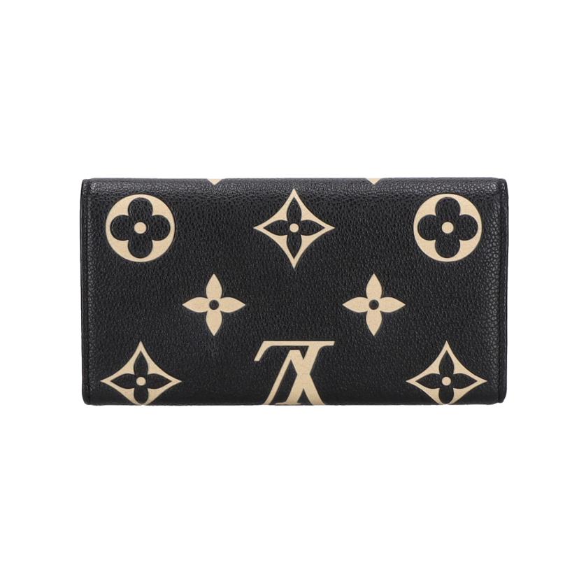 LOUIS VUITTON ルイヴィトン/ポルトフォイユ・サラ　ブラック×ベージュ／モノグラム・アンプラント/M80496//RFI*/ABランク/91