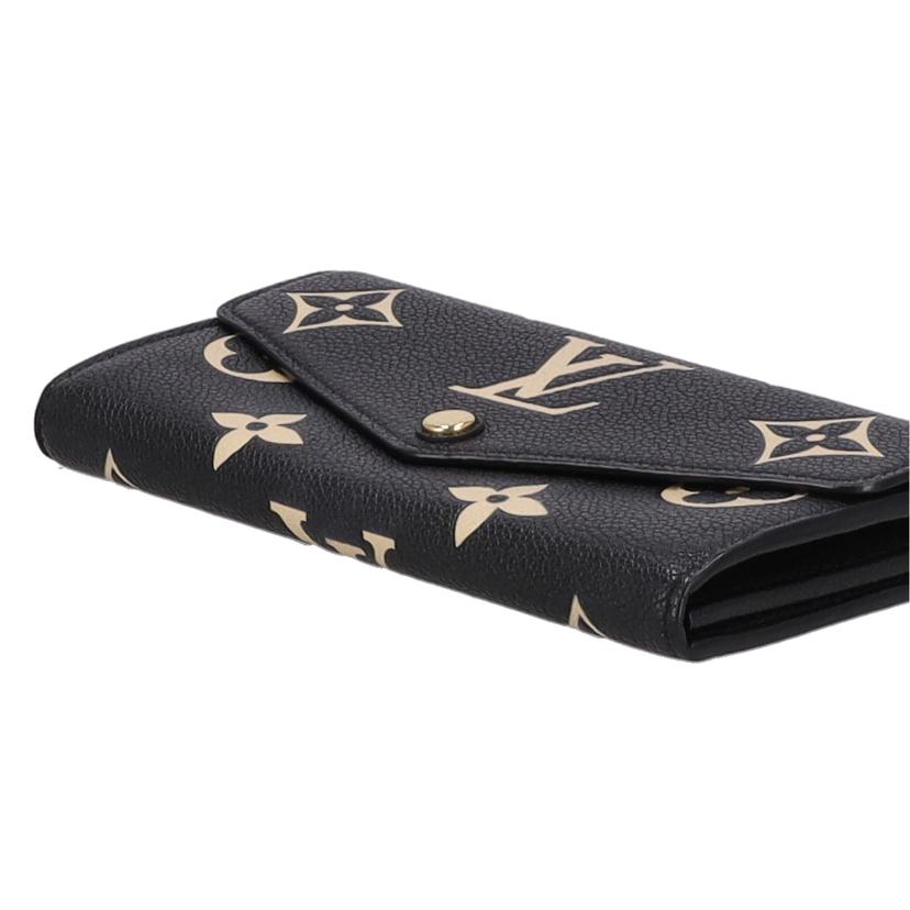 LOUIS VUITTON ルイヴィトン/ポルトフォイユ・サラ　ブラック×ベージュ／モノグラム・アンプラント/M80496//RFI*/ABランク/91