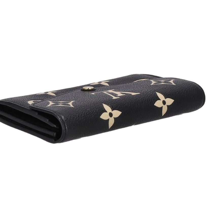 LOUIS VUITTON ルイヴィトン/ポルトフォイユ・サラ　ブラック×ベージュ／モノグラム・アンプラント/M80496//RFI*/ABランク/91