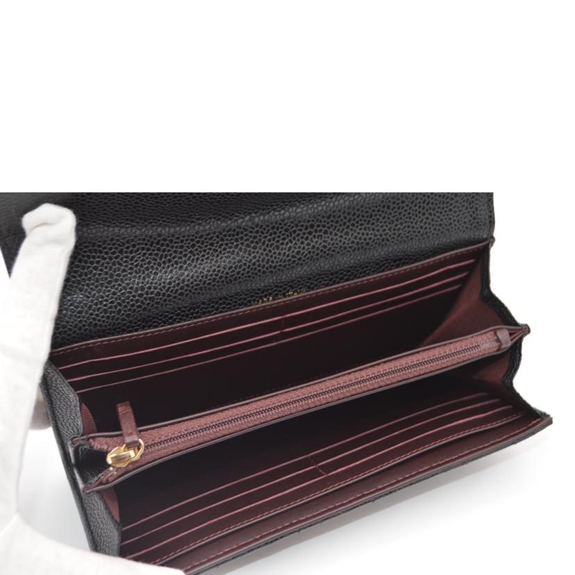 CHANEL シャネル/マトラッセキャビアスキンレザー長財布／ノワール/A50096//188*****/SAランク/89