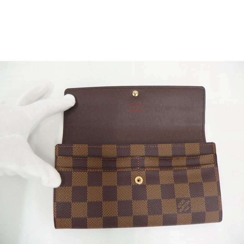 LOUIS　VUITTON ルイヴィトン/ポルトフォイユ・サラ　エベヌ／ダミエ/N61734//CA3***/Aランク/82