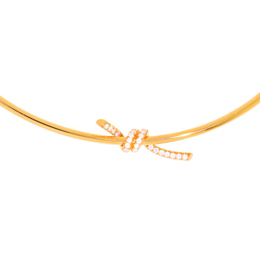 TIFFANY＆Co． ティファニー/ノット　ダイヤネックレス／750／ローズゴールド／約38cm//0.33ct/Aランク/77