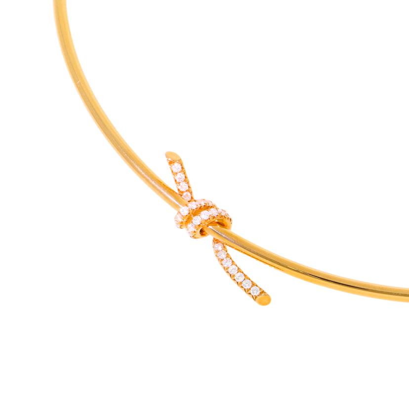 TIFFANY＆Co． ティファニー/ノット　ダイヤネックレス／750／ローズゴールド／約38cm//0.33ct/Aランク/77