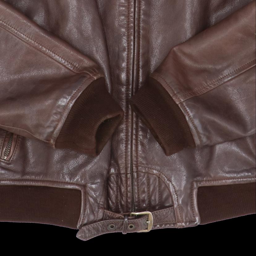 EMPORIO　ARMANI/90＇SPELLEレザーボンバージャケット／茶//Bランク/05