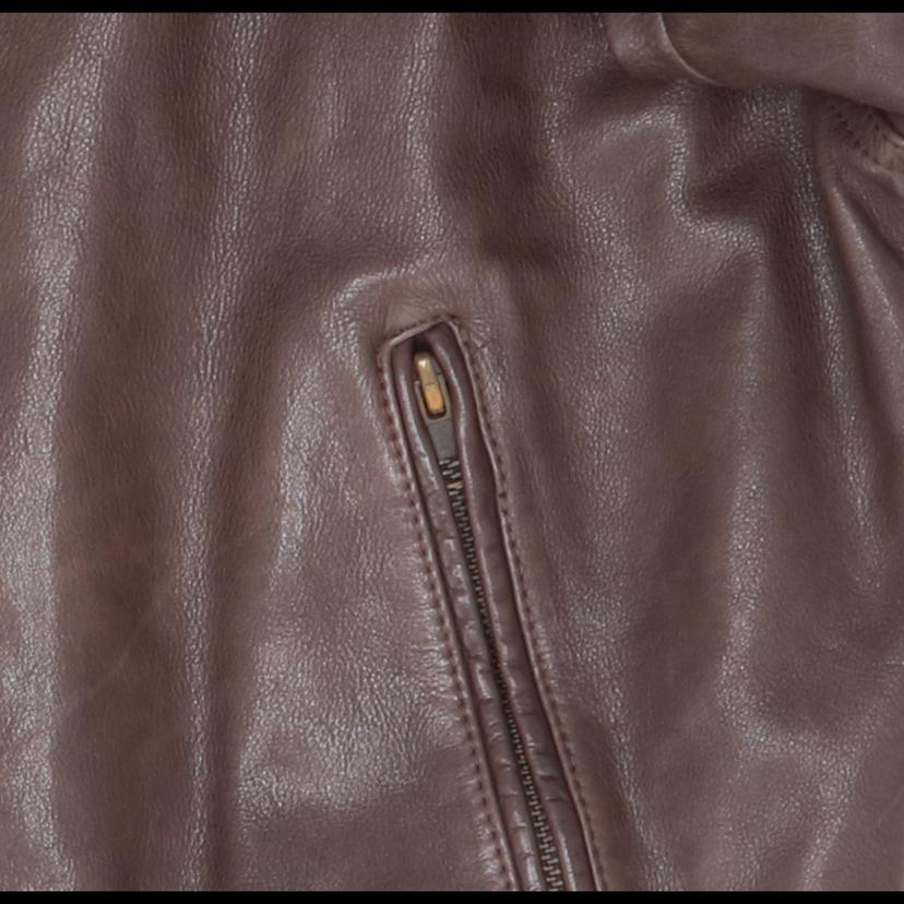 EMPORIO　ARMANI/90＇SPELLEレザーボンバージャケット／茶//Bランク/05