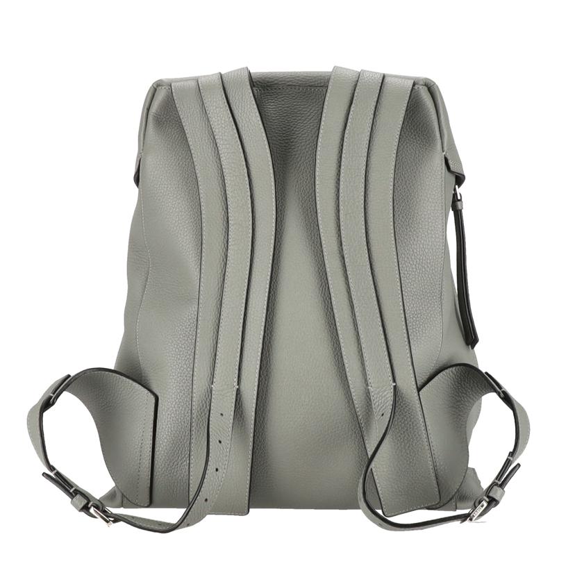 LOEWE ロエベ/ロエベ／アナグラムレザーバックパック／グレー//Aランク/75