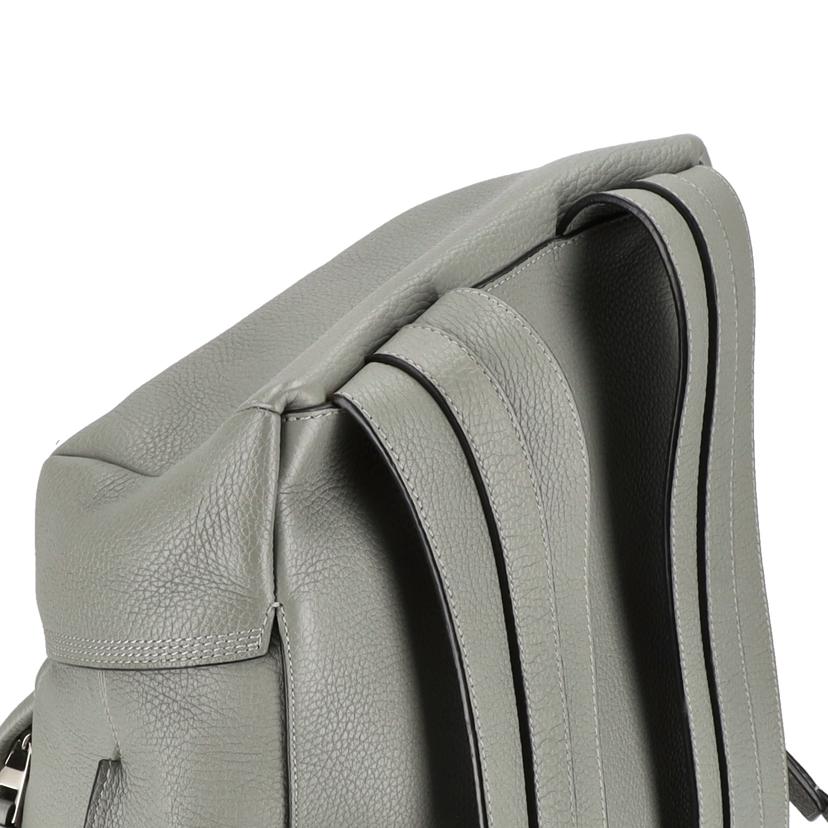 LOEWE ロエベ/ロエベ／アナグラムレザーバックパック／グレー//Aランク/75