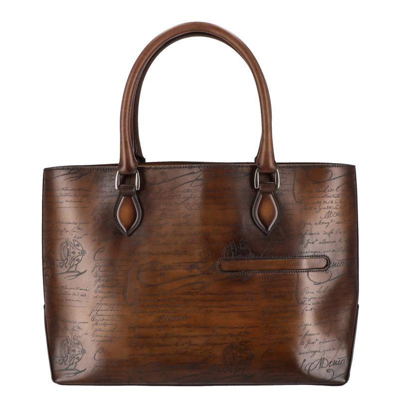 Berluti ベルルッティ/Berlutiトゥジュールスクリットカリグラフィートート／ブラウン//Aランク/75