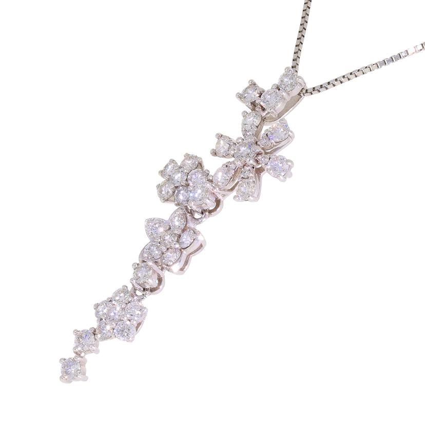 /◎PT900／850ダイヤネックレス2．00ct//Aランク/59