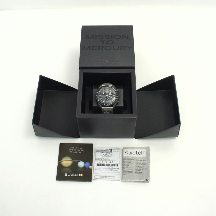 OMEGA×swatch オメガ×スウォッチ/ムーンスウォッチ／MISSION　TO　MERCURY／クオーツ/SO33A100//SAランク/94