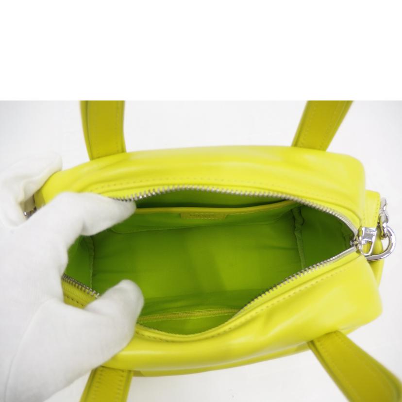 Kate　Spade ケイトスペード/パフドレザーサッチェルショルダーバック／イエロー//ABランク/82