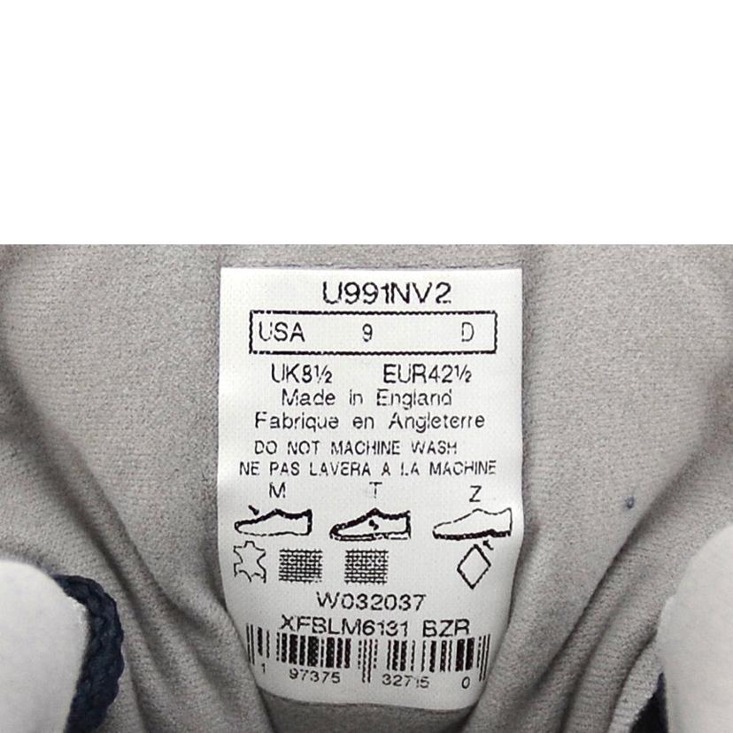 new　balance ニューバランス/991V2／ネイビー/U991NV2//ｻｲｽﾞ:USA 9/Sランク/75