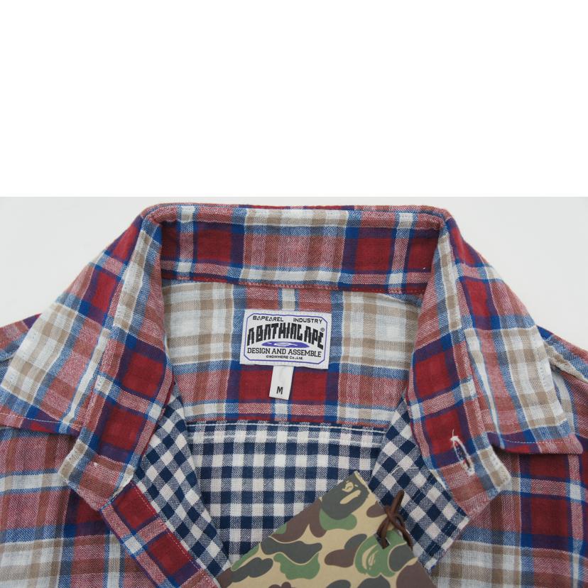 A　BATHING　APE ア ベイシングエイプ/チェック柄半袖シャツ//Sランク/05