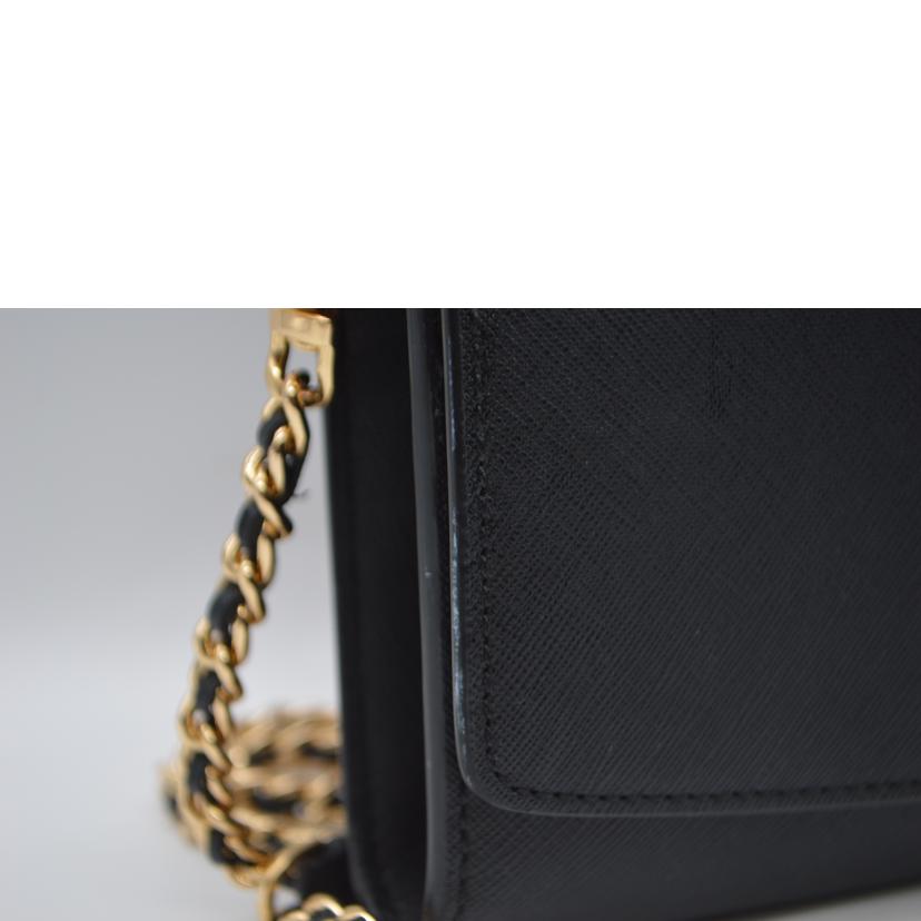 TORY BURCH トリーバーチ/ロビンソンチェーンレザーウォレット/ブラック/54277 001//Aランク/89