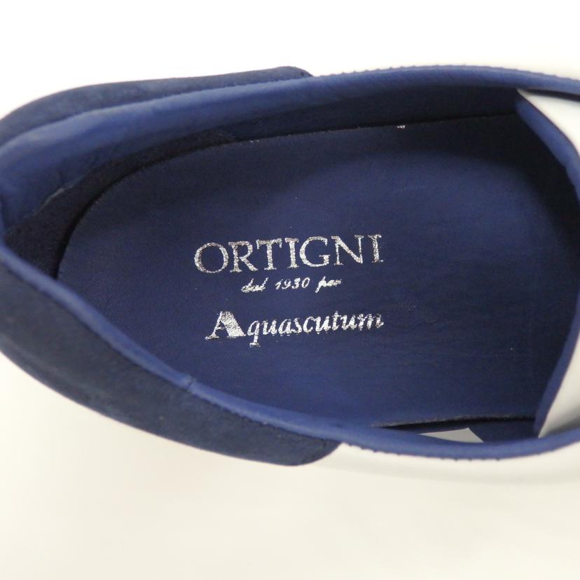 ORTIGNI×AQUASCUTUM/牛革スニーカー//ABランク/77