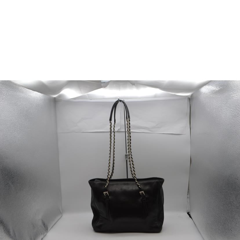 PRADA プラダ/ナッパカテナチェーンレザートート/ネロ/B7222//7D/Bランク/89