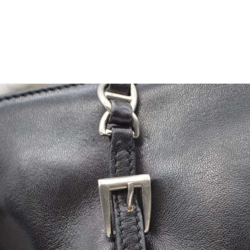 PRADA プラダ/ナッパカテナチェーンレザートート/ネロ/B7222//7D/Bランク/89