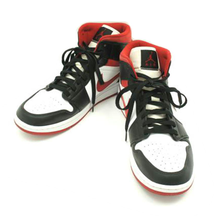 ＮＩＫＥ ナイキ/エアジョーダン１ミッド／ホワイト／ジムレッド/554724-122//ｻｲｽﾞ:28cm/ABランク/75