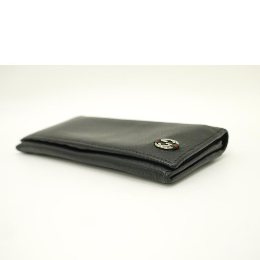 GUCCI グッチ　黒　メンズ/インターロッキングG二つ折り長財布／ブラック/308803//496***/Bランク/69
