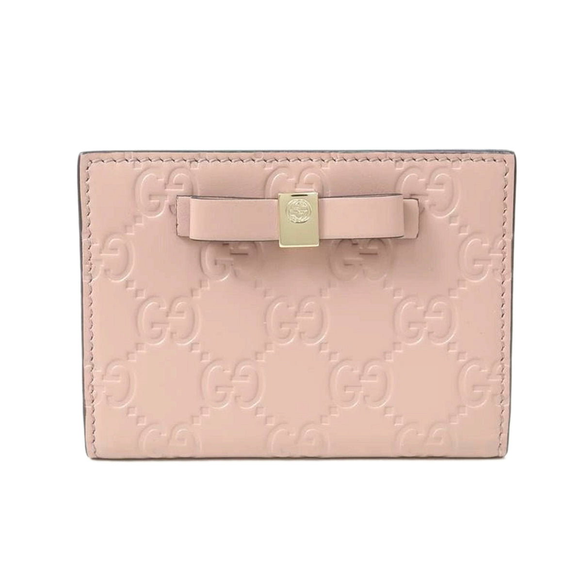 GUCCI グッチ/グッチシマ/ レザーカードケース くすみピンク ベージュ/451192//Aランク/65