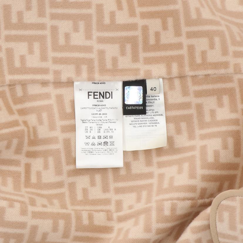 FENDI/ミンクダブルポケットウールコート/M-Lサイズ（40）/FF8626 A5HD//12C**********/Aランク/89