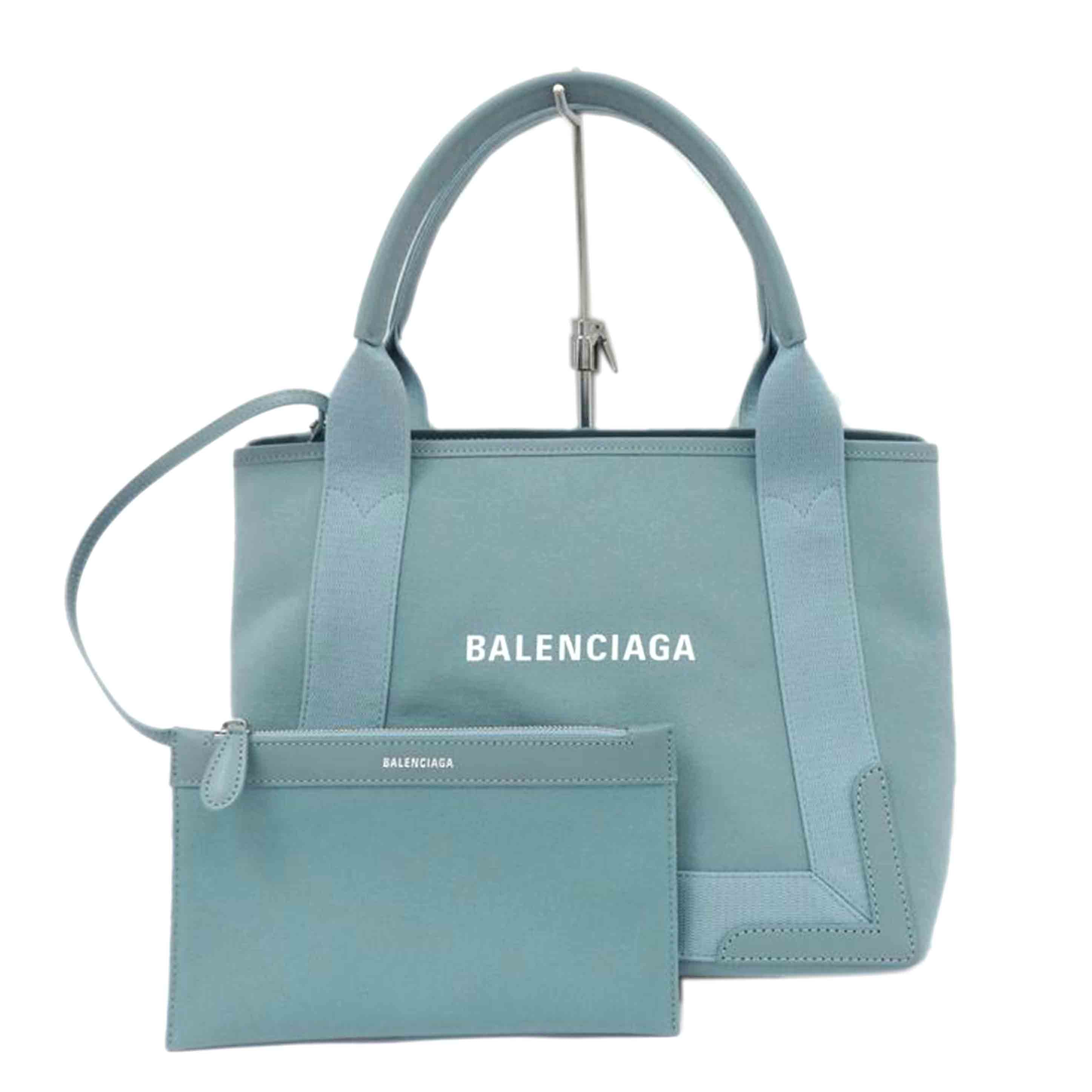 BALENCIAGA バレンシアガ/ネイビー　カバスS／ポーチ付／BLUE　GRAY/339933 4790//002***/ABランク/77