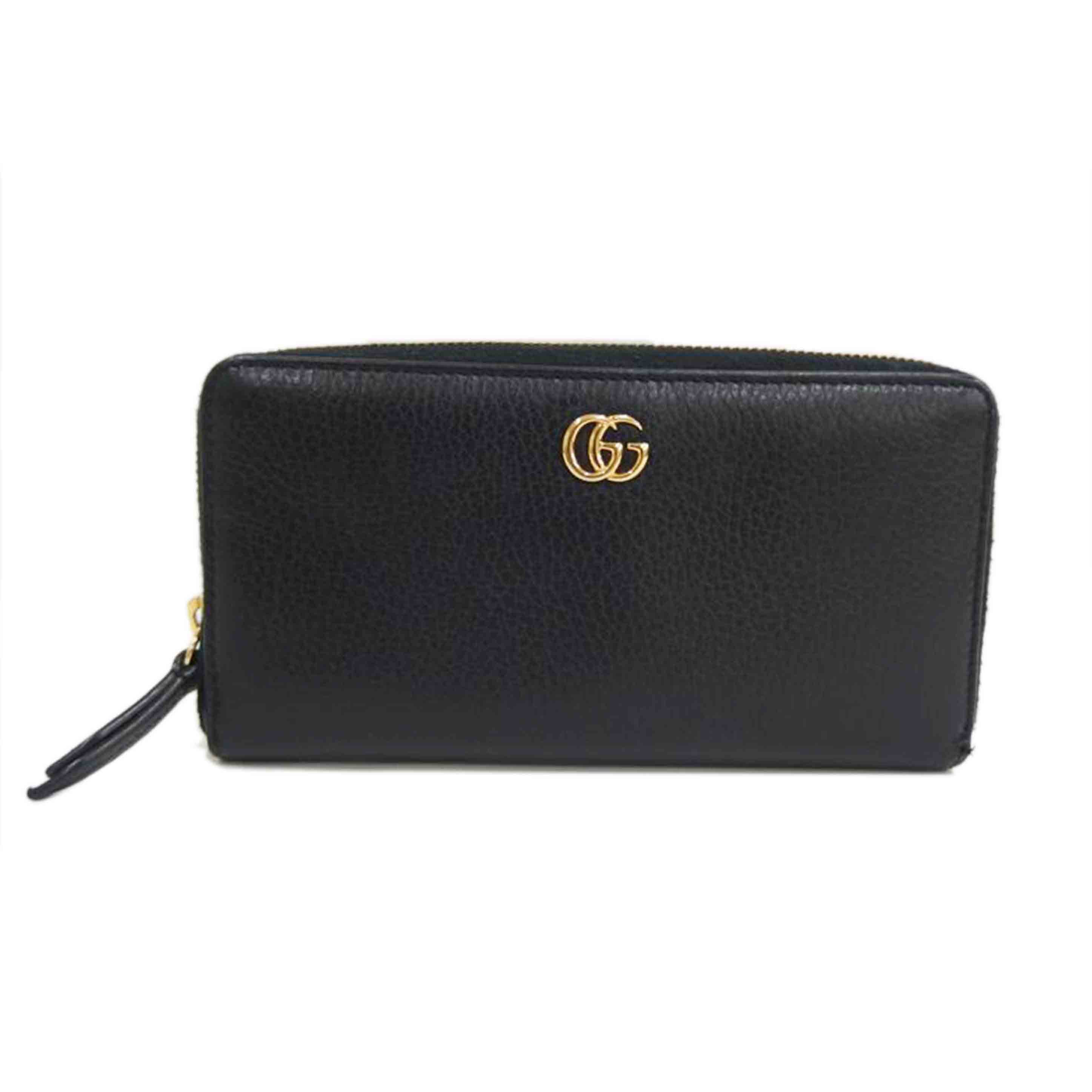 GUCCI ｸﾞｯﾁ/ラウンドファスナー長財布／GGマーモント/456117//ABランク/82