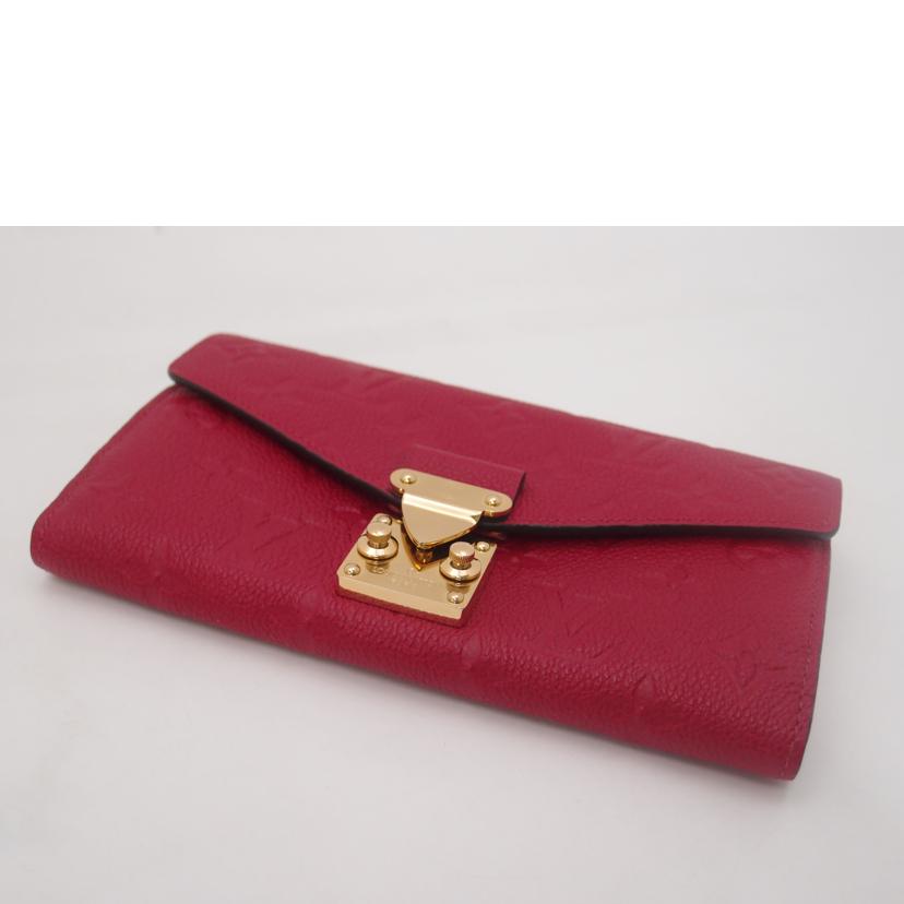 LOUIS　VUITTON ルイヴィトン/ポルトフォイユメティス／アンプラント／スカーレット/M63728//CA0***/SAランク/69