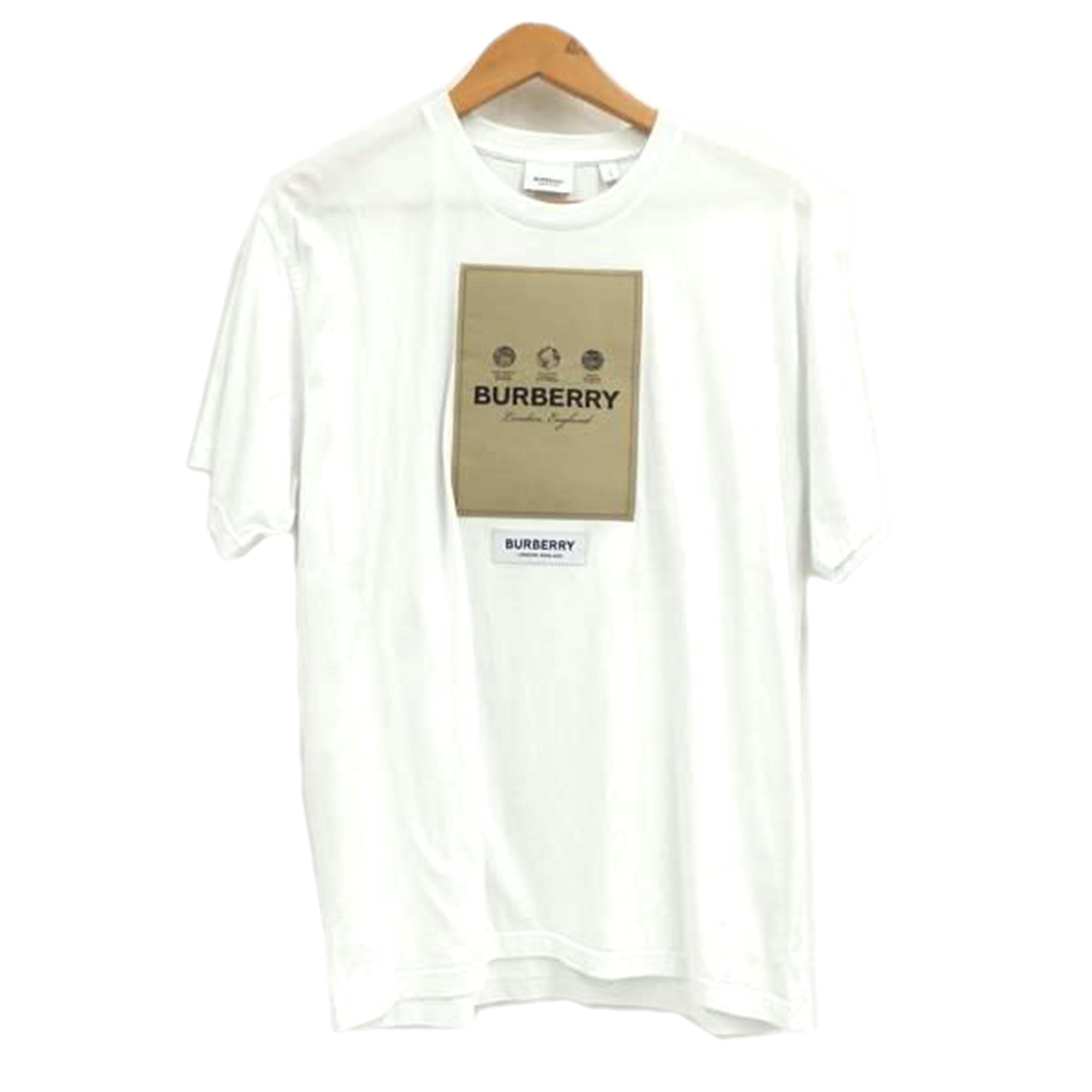 BURBERRY バーバリー/BURBERRY ラベルアップリケコットンTシャツ/WH//Bランク/82